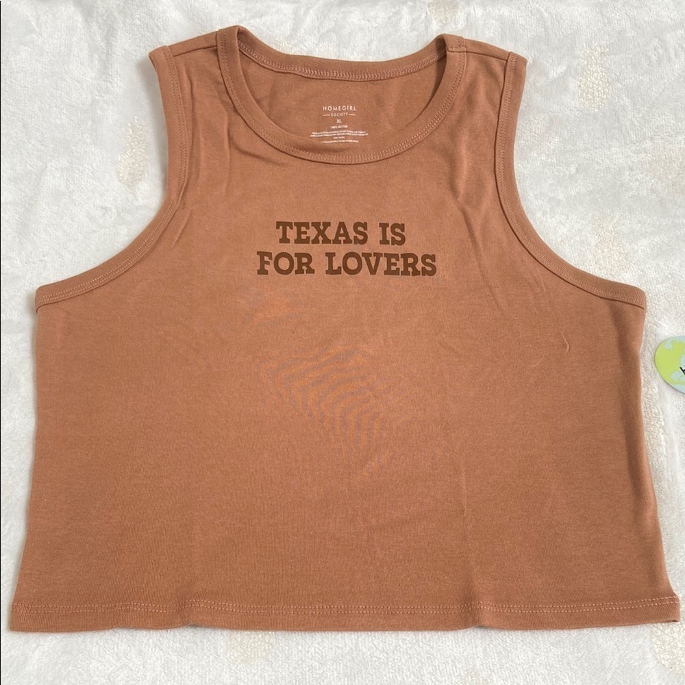 Home girl society brown tank top​​​​